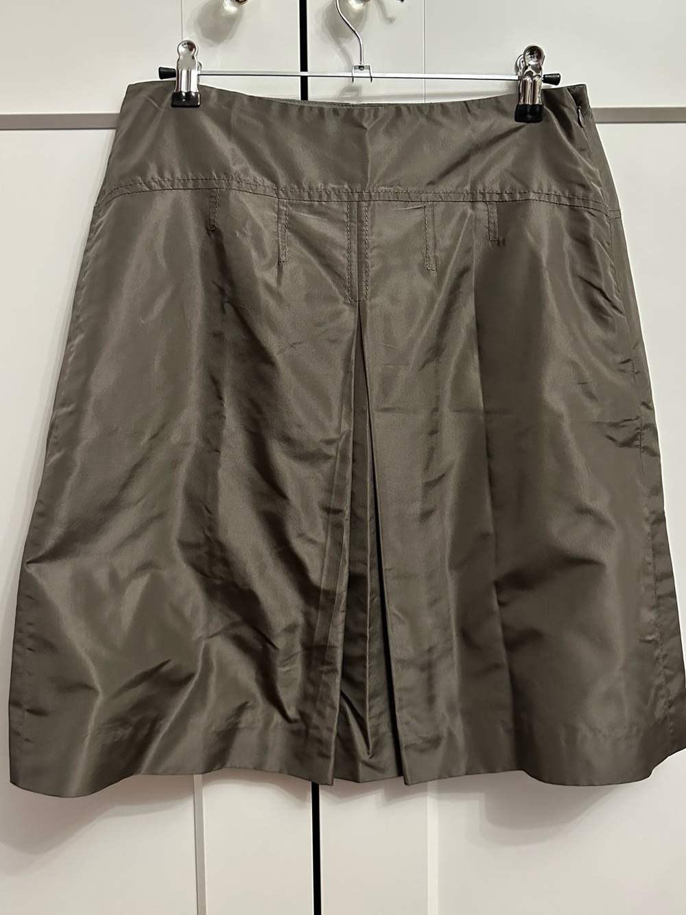 J. Crew gray metallic finish skirt